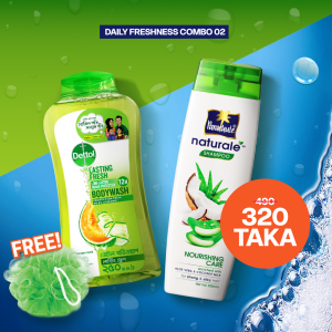 Daily Freshness Combo 02  ( Shampoo + Body Wash (Loofah Free)